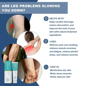 Misspone™ Herbal Leg & Hand Relief Cream for Vein Repair - Relieves Pain Swelling & Discomfort - Promotes Healthy Blood Flow - Reduces Fatigue - Supports Skin Repair - Daily Care